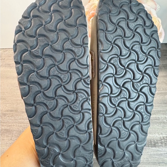 Birkenstock Kyoto New Beige Nubuck Slide Sandals size EU38/US7-8 EUC $160 - Picture 15 of 15